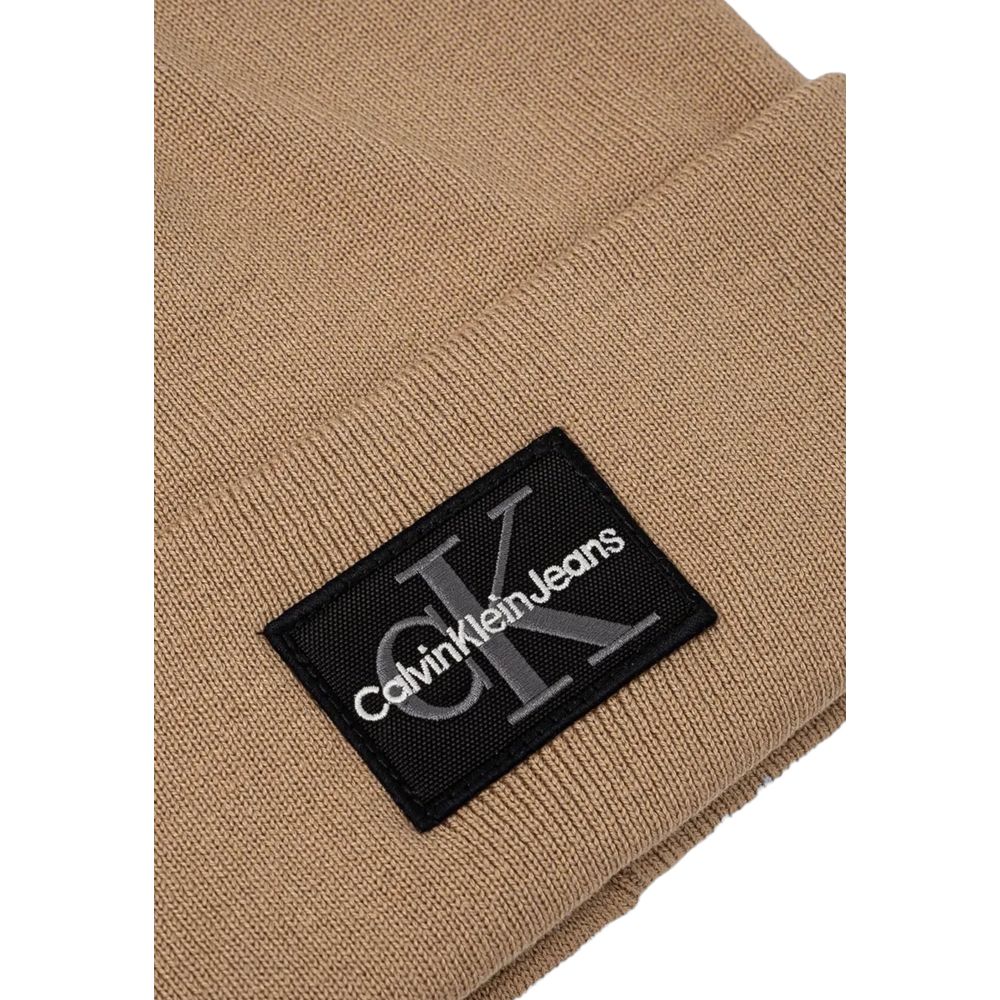 Calvin Klein Jeans Beige Cotton Caps Baseball Hat