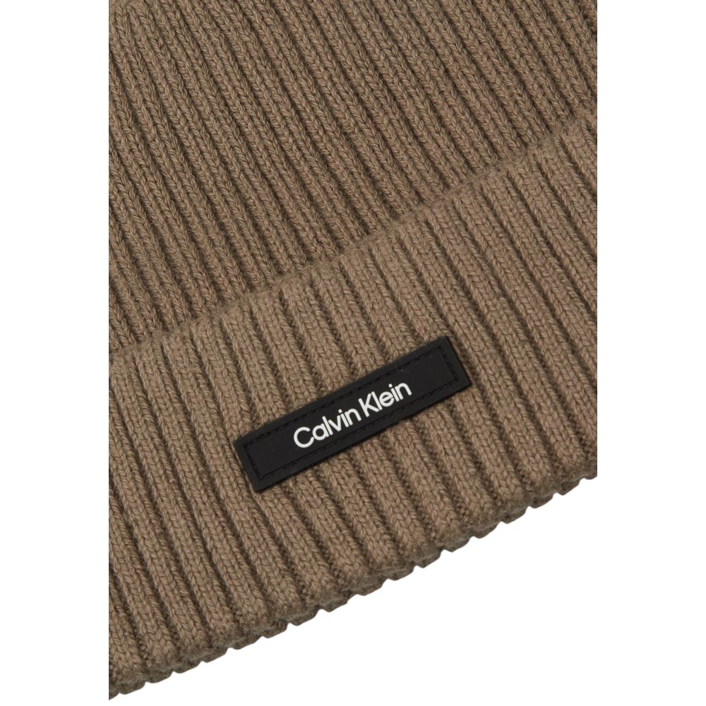 Calvin Klein Beige Organic Cotton Caps Baseball Hat