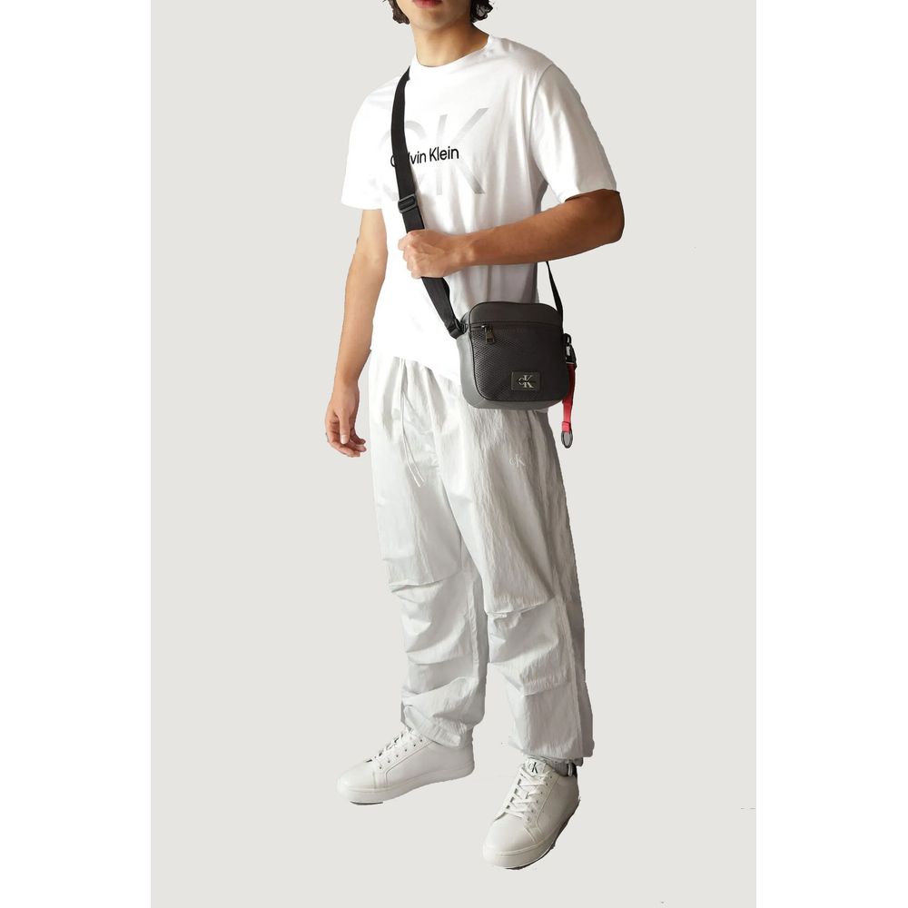 Calvin Klein Jeans Gray Recycled Polyester Messenger Bag