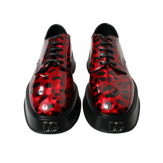 Dolce & Gabbana Red Calfskin Oxfords And Derby