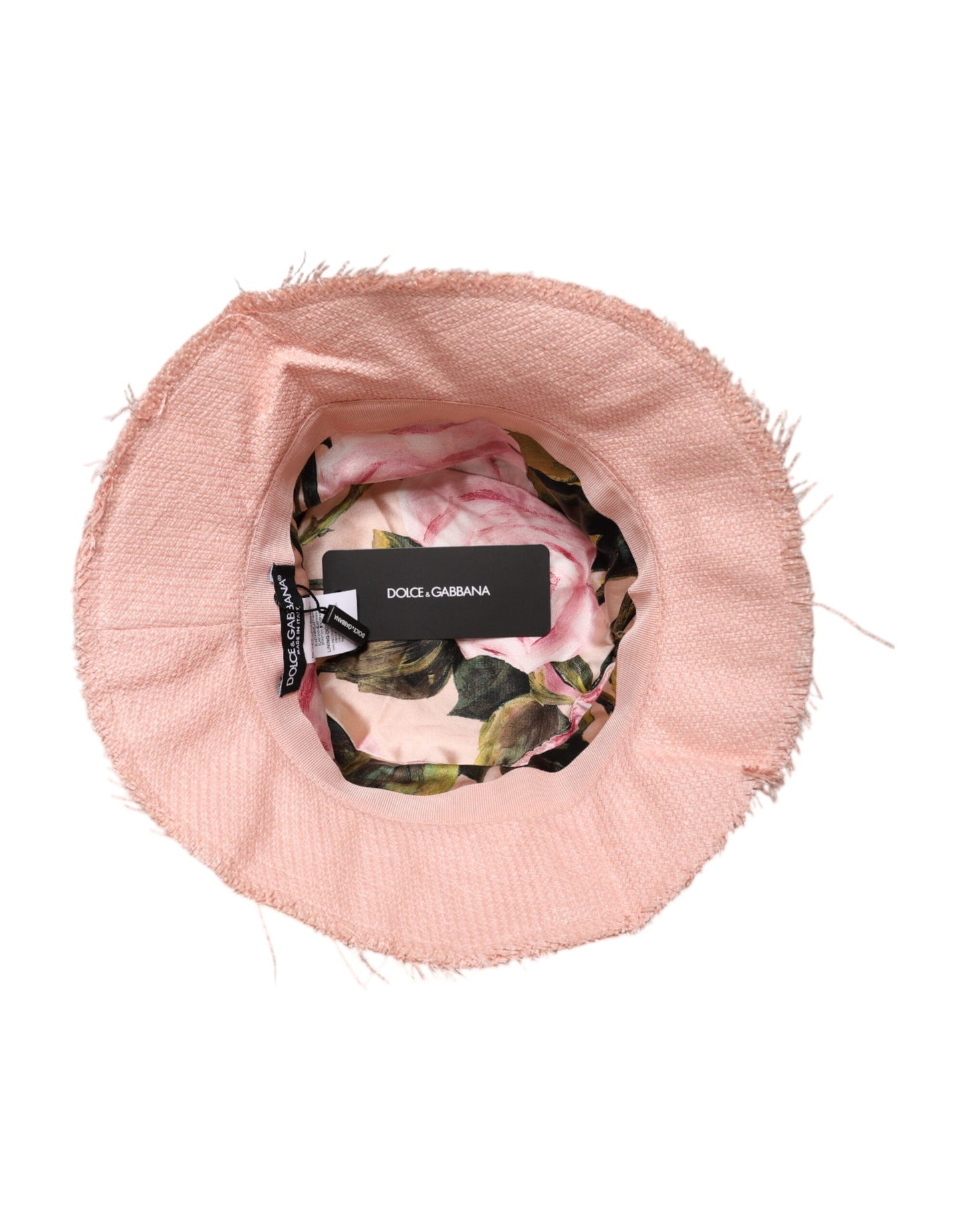Dolce & Gabbana Pink Cotton Wide Brim Bucket Hat