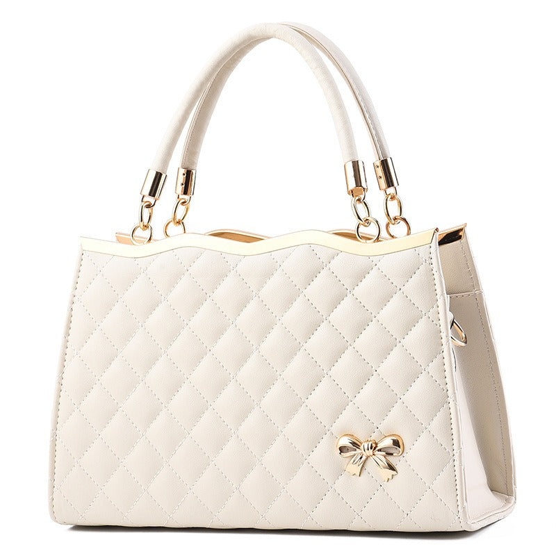 Bolso de mano bordado Lingge para mujer, grande, bandolera de un solo hombro