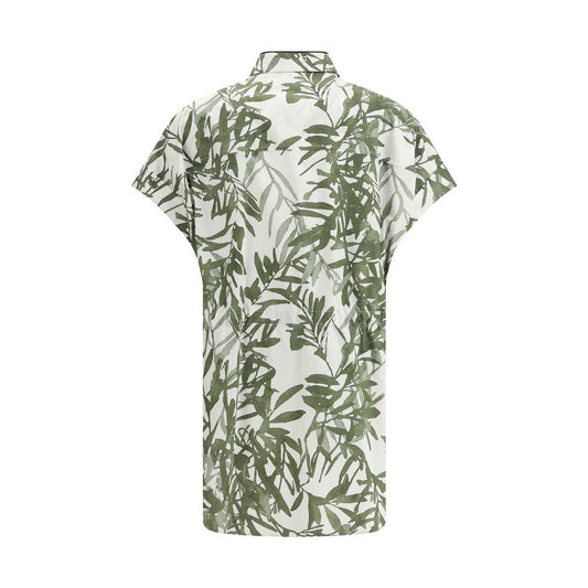 Brunello Cucinelli Leaf print Long Shirt