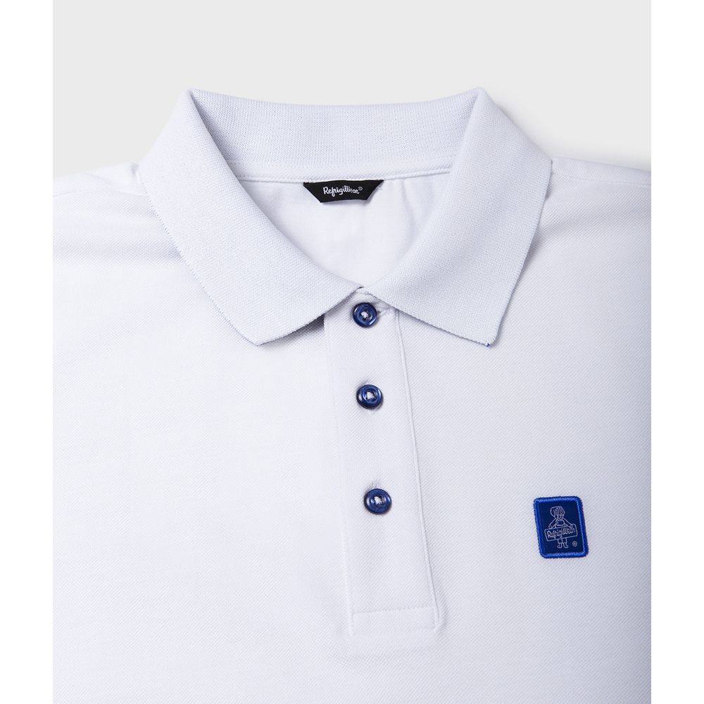 Refrigiwear White Cotton Polo Shirt