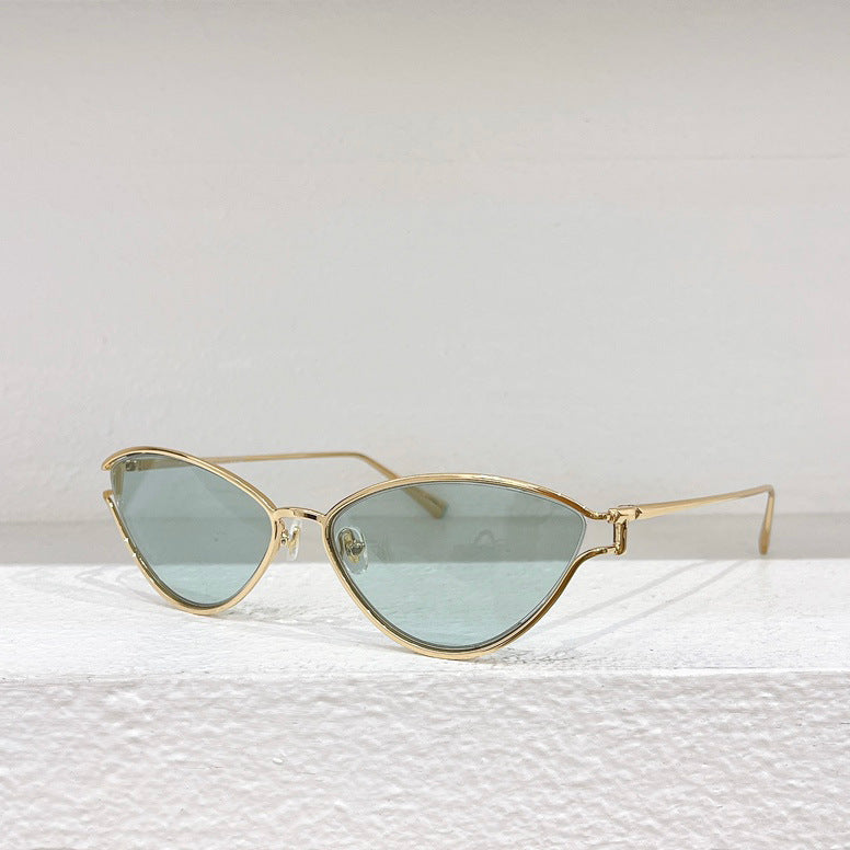 Gafas de sol TF3095 para mujer, con montura metálica de ojo de gato