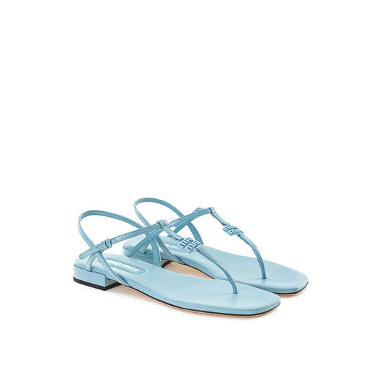 Miu Miu Blue Patent Leather Flip-Flop Sandal