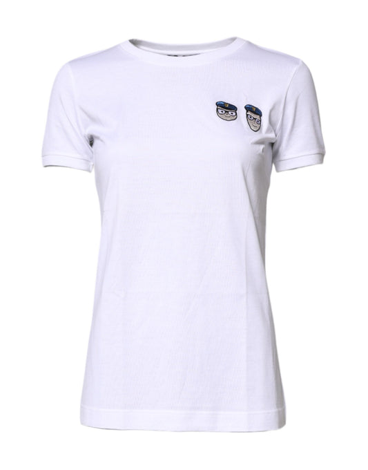 Dolce & Gabbana White #DGFamily Cotton Crew Neck T-shirt