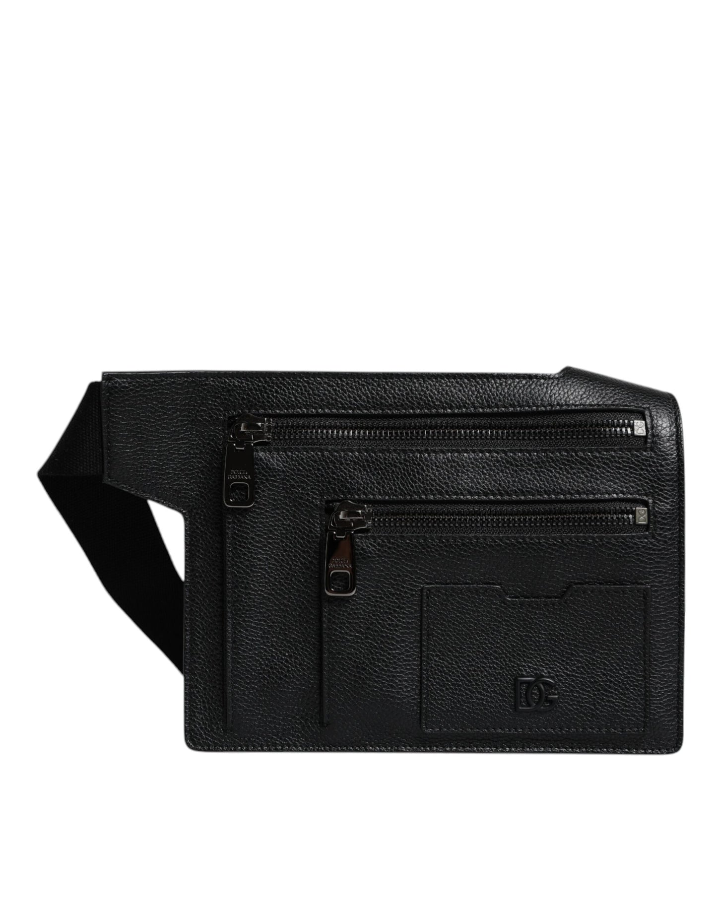 Dolce & Gabbana Black Calfskin Leather Messenger Crossbody Bag