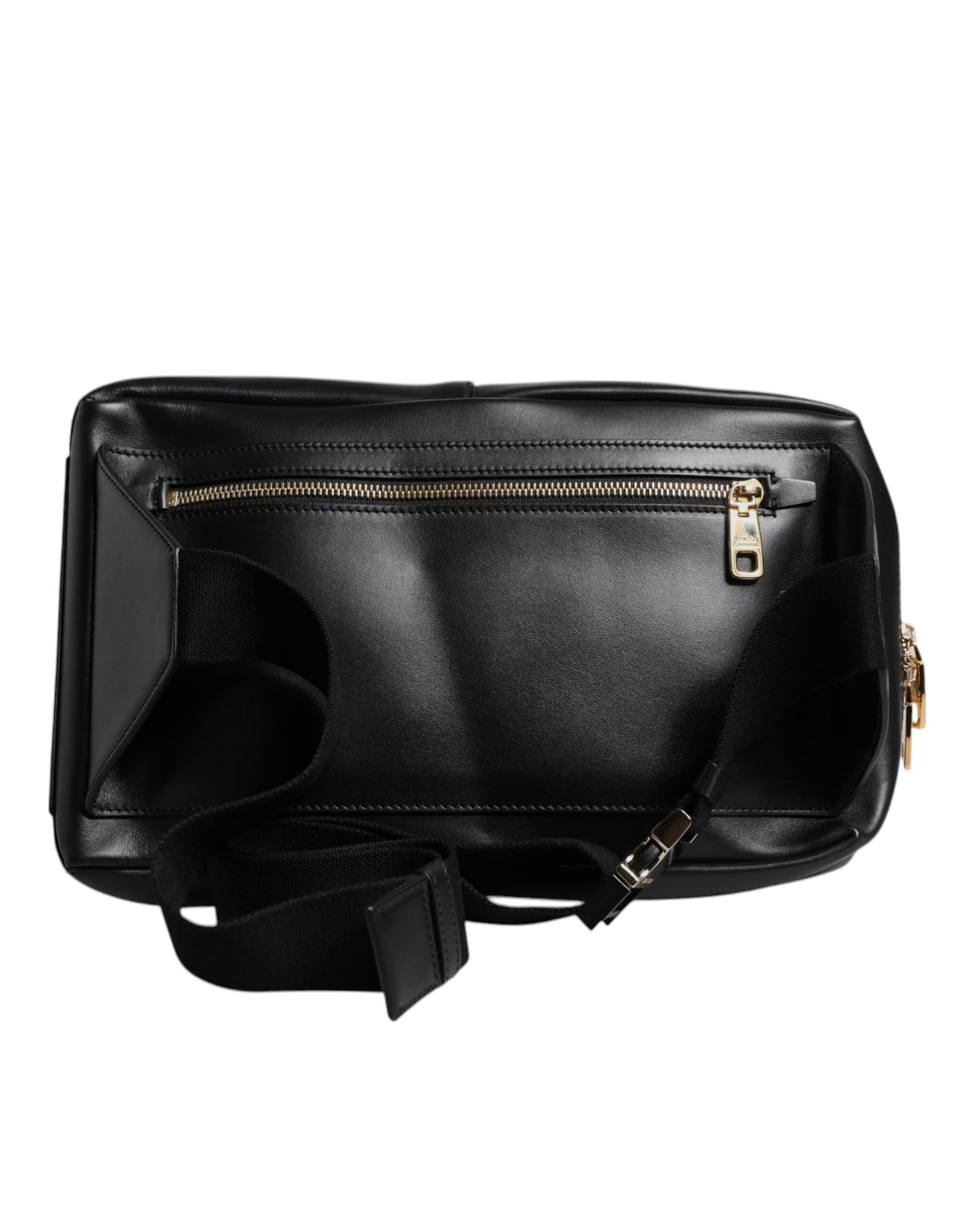 Dolce & Gabbana Black Logo Leather Belt Waist Shoulder Men Crossbody Bag