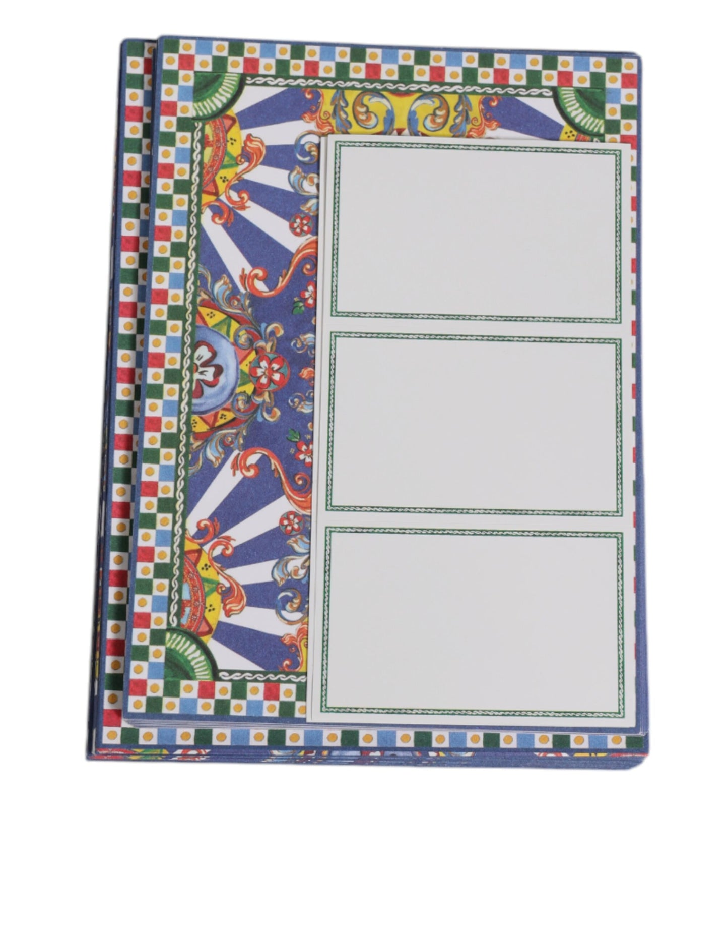Dolce & Gabbana Multicolor Carretto Siciliano Envelope Post Card Holder