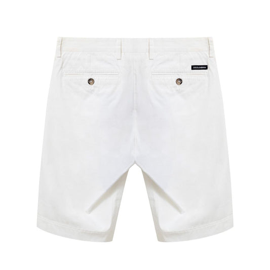 Dolce & Gabbana White Cotton Bermuda
