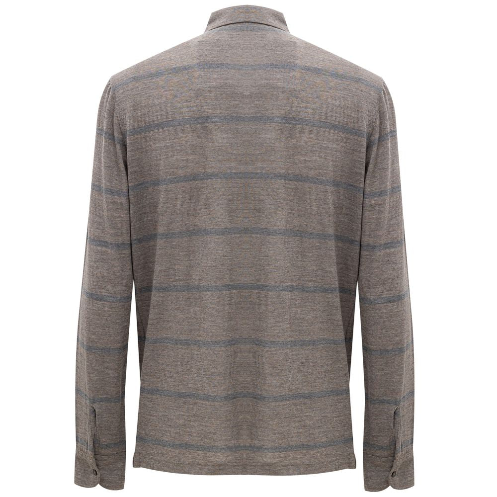 Corneliani Multicolor Wool Polo Shirt