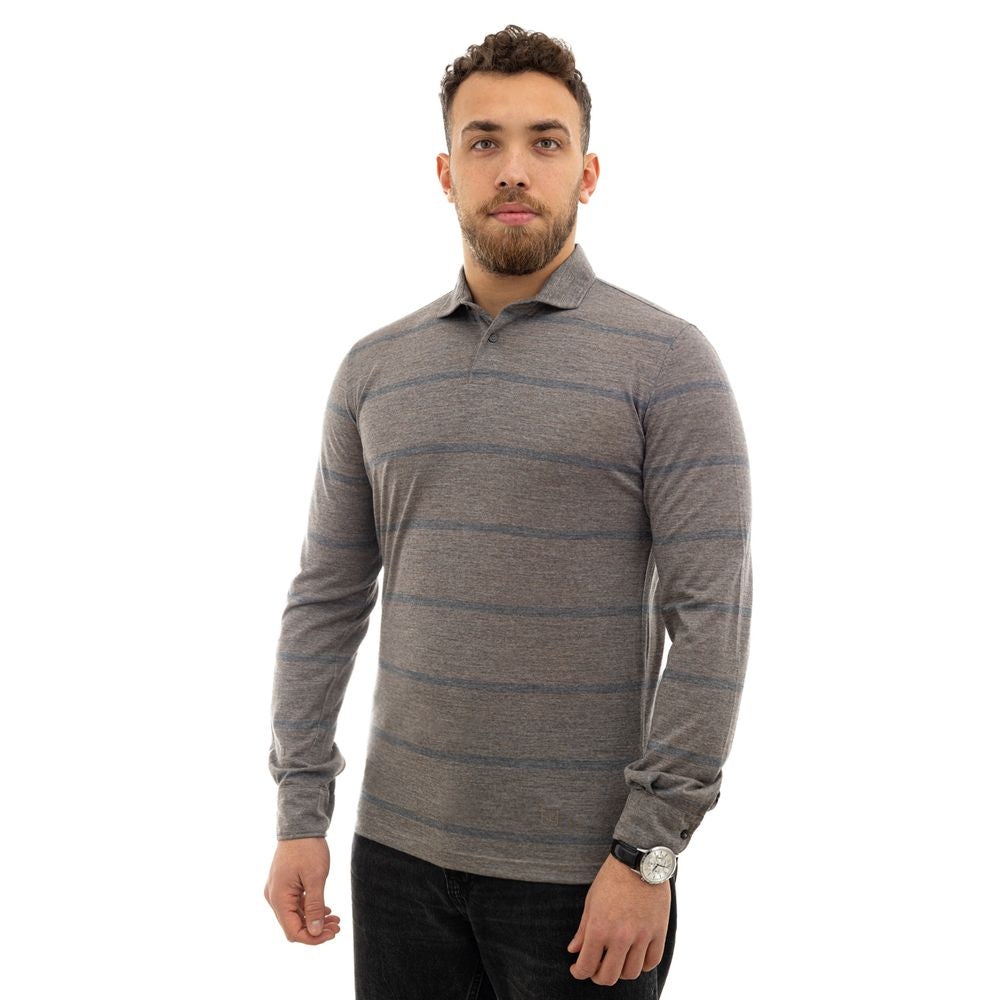 Corneliani Multicolor Wool Polo Shirt