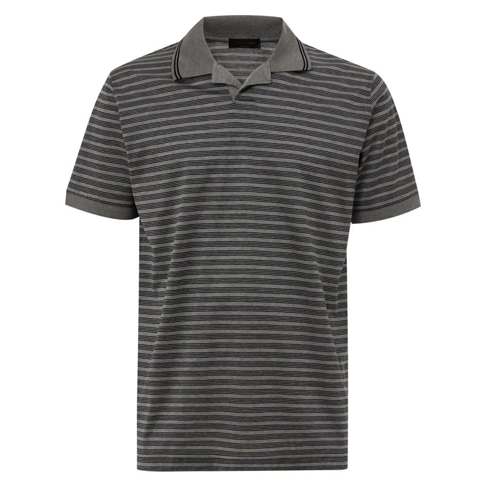 Corneliani Brown Cotton Polo Shirt