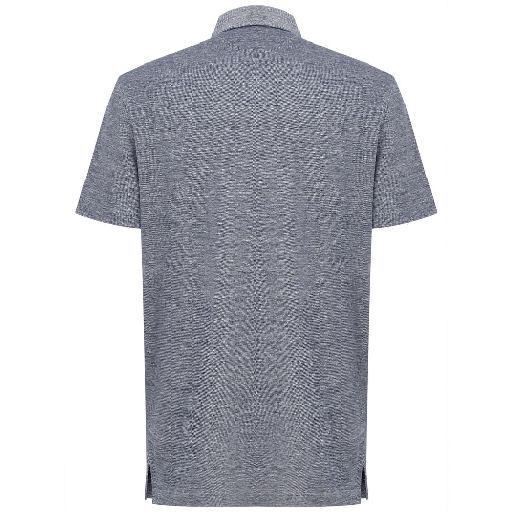 Corneliani Brown Linen Polo Shirt