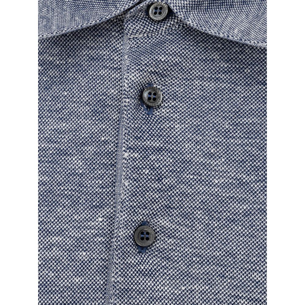 Corneliani Brown Linen Polo Shirt