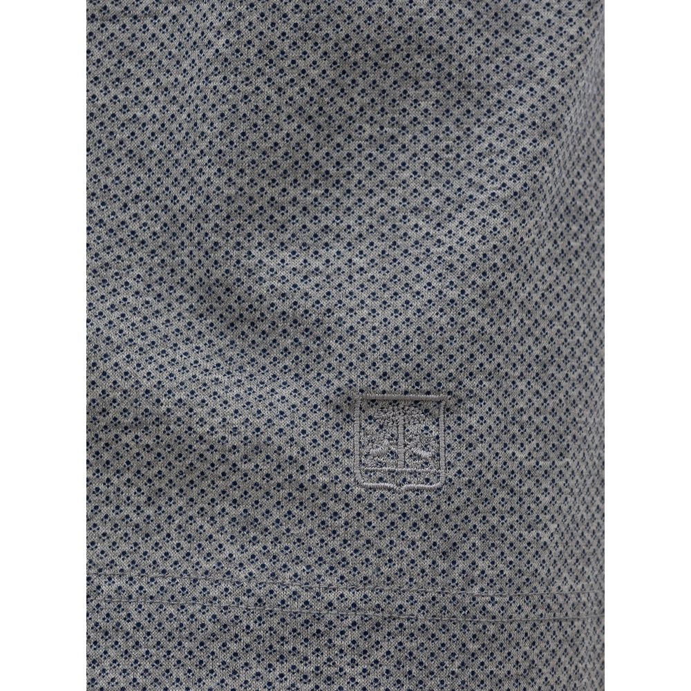 Corneliani Brown Cotton Polo Shirt
