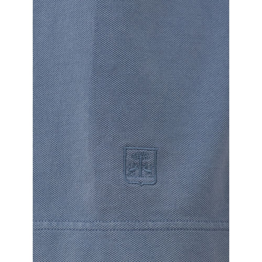 Corneliani Turquoise Cotton Polo Shirt