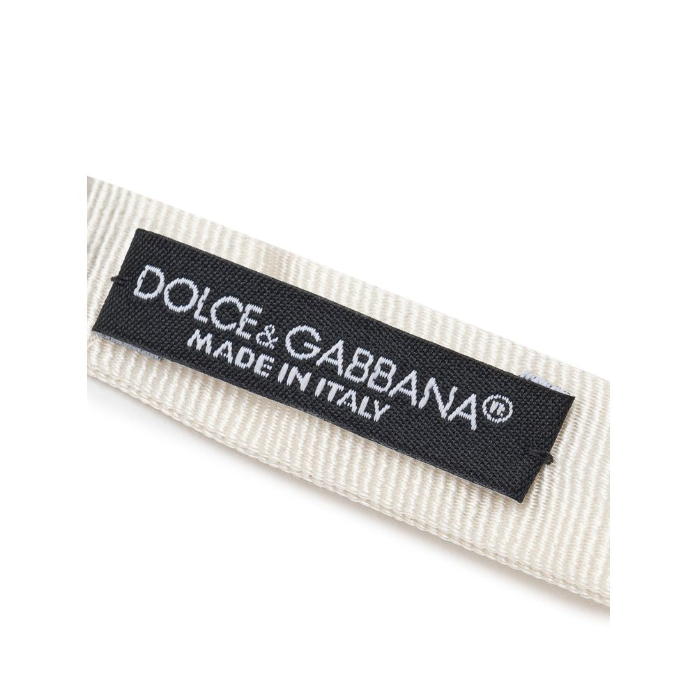 Dolce & Gabbana White Silk Ties & Bowty