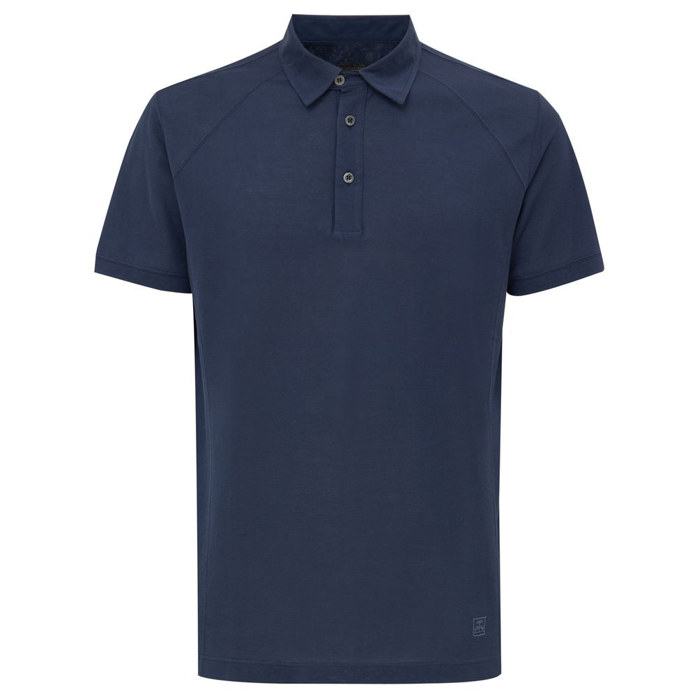 Corneliani Blue Cotton Polo Shirt