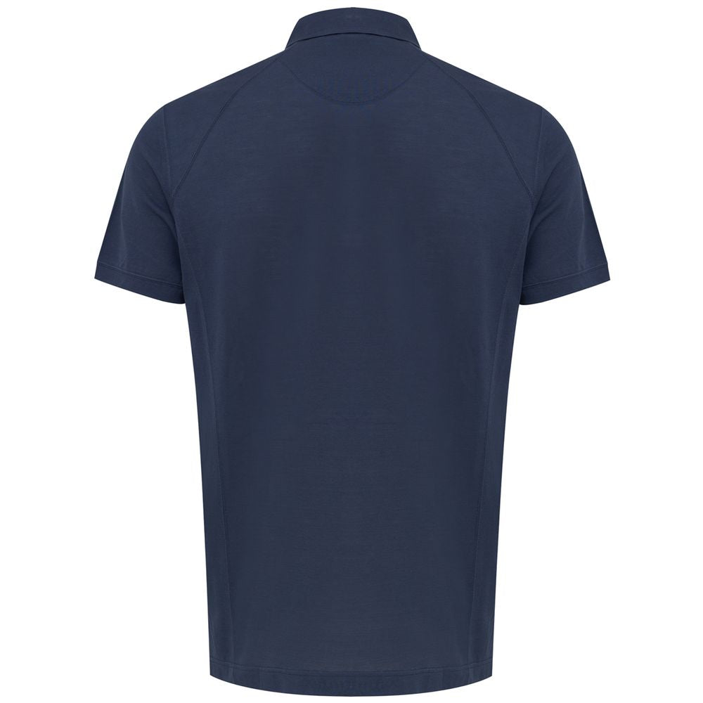 Corneliani Blue Cotton Polo Shirt
