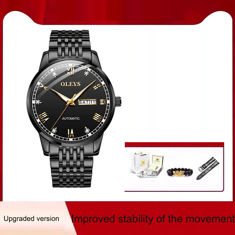 Reloj para hombre, automático, de cuerda simple, resistente al agua