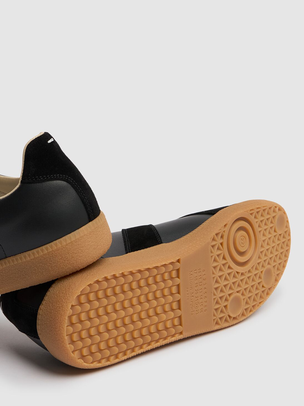 Maison Margiela Low Leather And Suede Sneakers