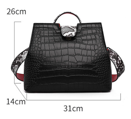 Bolso de mujer con textura de cocodrilo