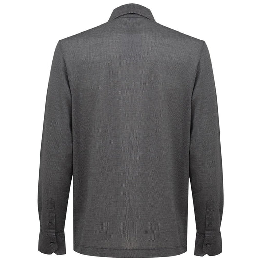 Canali Gray Cotton Shirt