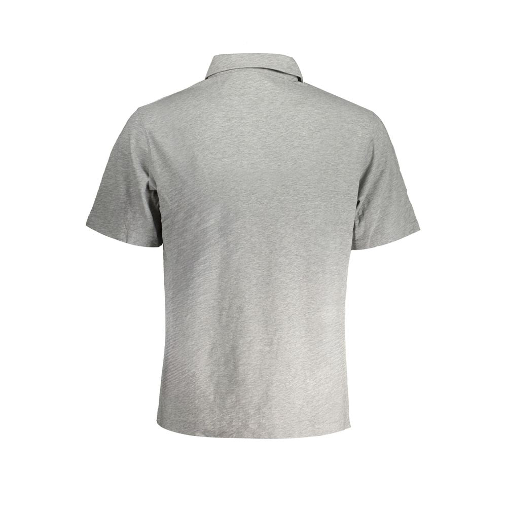 La Martina Gray Cotton Men Polo Shirt