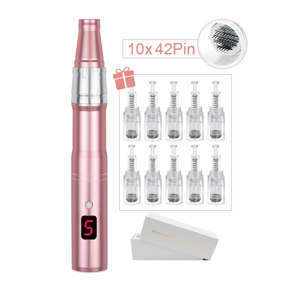 Máquina profesional de microagujas con cartucho, inalámbrica, para Derma MTS Pen, kit de belleza para el cuidado de la piel.