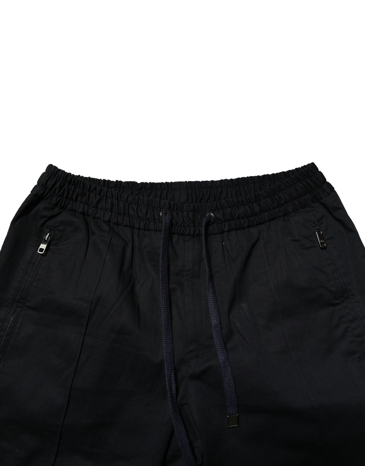 Dolce & Gabbana Black Cotton Mid Waist Jogger Pants