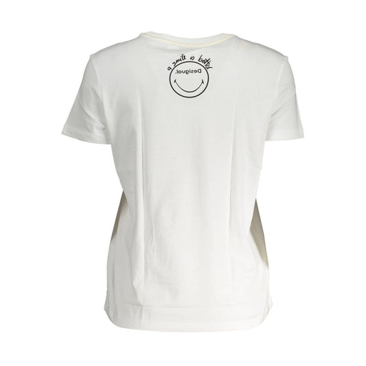 Desigual White Cotton Women T-Shirt