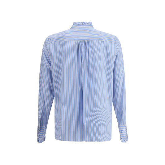 Valentino Striped plastron and ruffle Shirt
