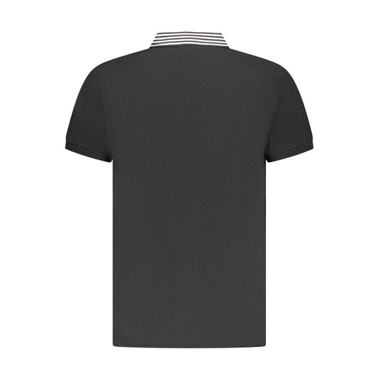 Cavalli Class Black Cotton Men Polo Shirt