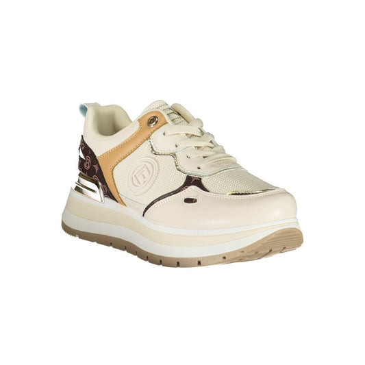 Laura Biagiotti Beige Polyester Women Sneaker