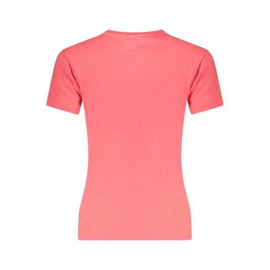 Tommy Hilfiger Pink Cotton Women T-Shirt