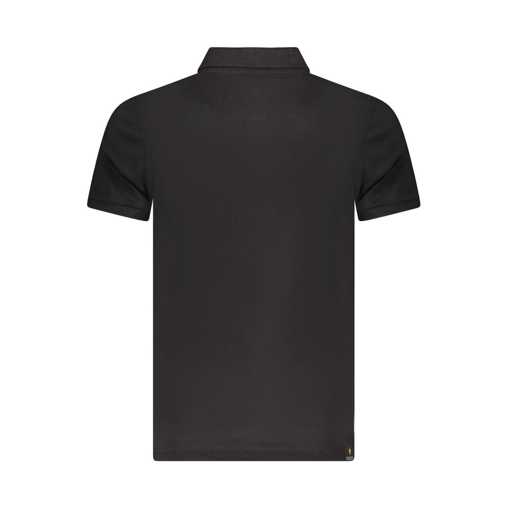 Accademia Militare Black Cotton Polo Shirt