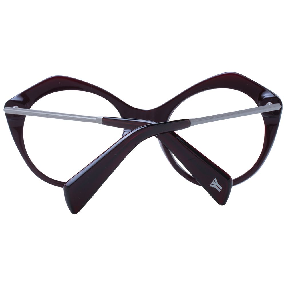 Yohji Yamamoto Burgundy Unisex Glasses Frame