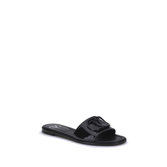 Valentino Garavani Patent leathe VLogo slide Sandals
