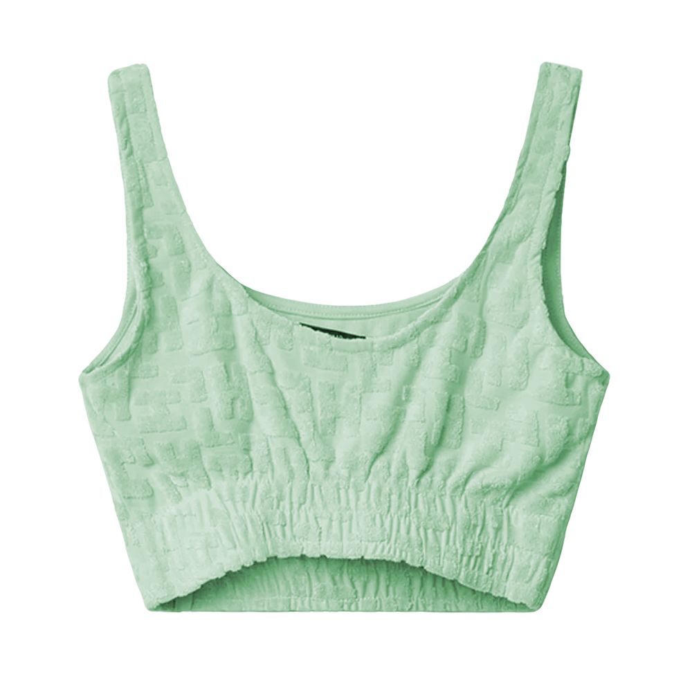 Hinnominate Green Cotton Women Crop Top