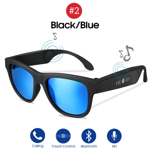 Gafas de sol VIVIBEE de conducción ósea con música Zungle 2019, inteligentes con Bluetooth para hombre y mujer, con audio polarizado