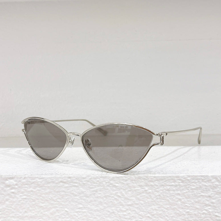 Gafas de sol TF3095 para mujer, con montura metálica de ojo de gato