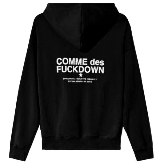 Comme Des Fuckdown Black Cotton Men Hoodie