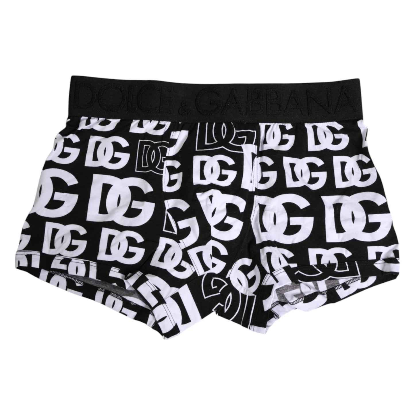 Dolce & Gabbana Black Cotton Logo Regular Men Boxer Underwear