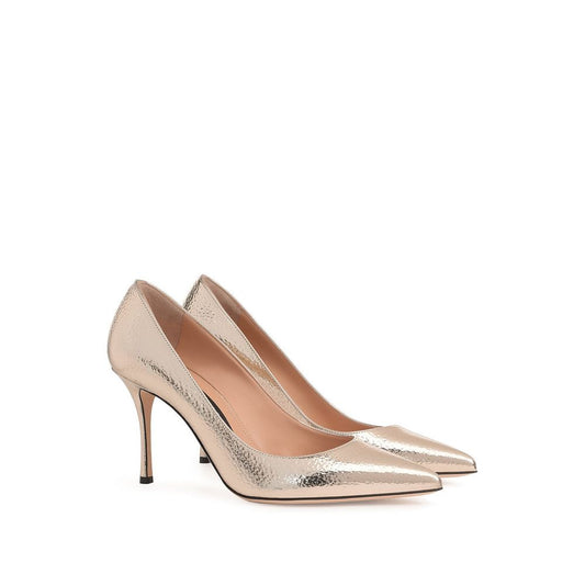 Sergio Rossi Godiva 090 Crack Mirror Leather Pumps