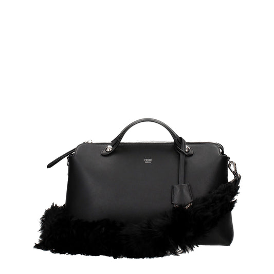 Fendi Black Leather Shoulder Bags