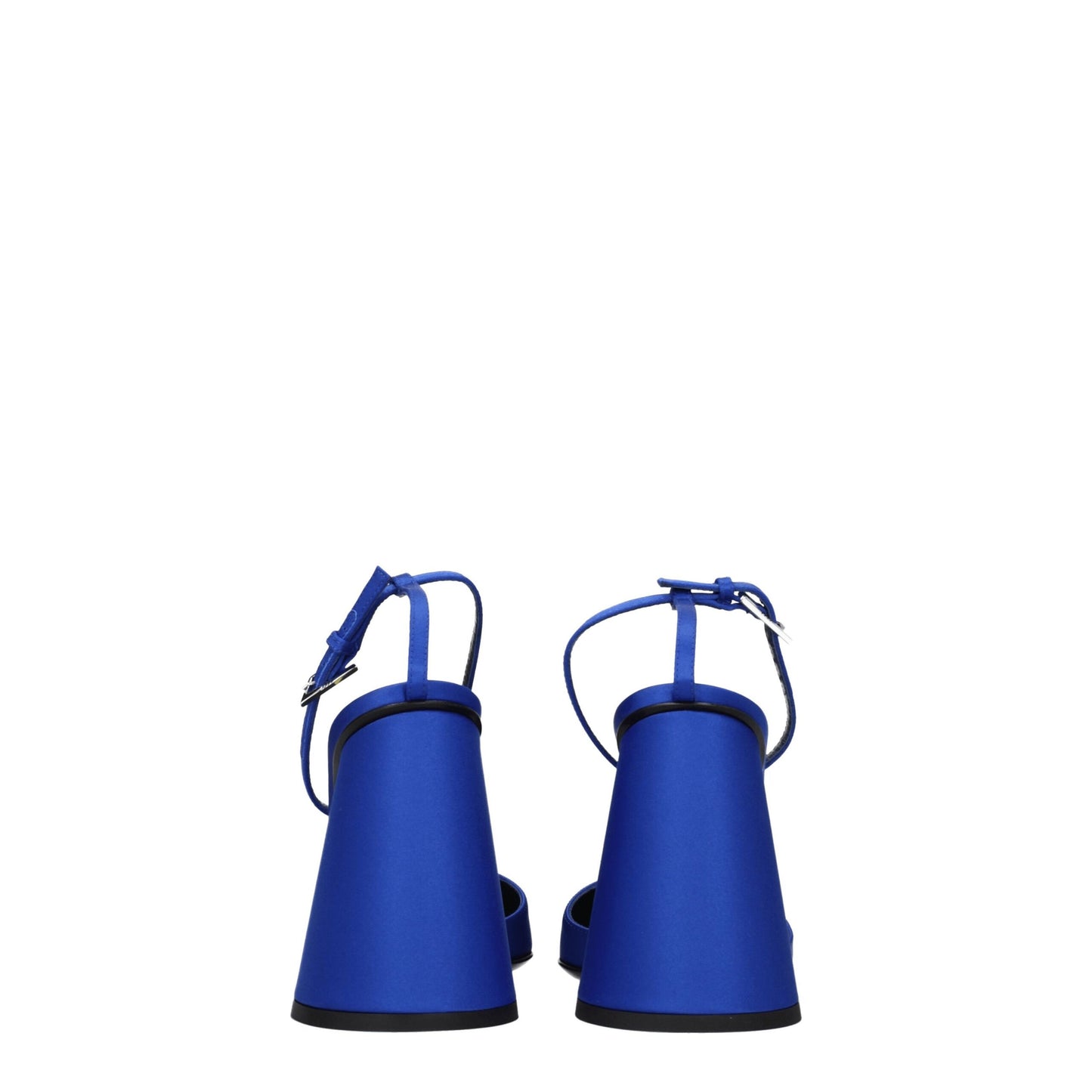 The Attico Blue Satin Platforms