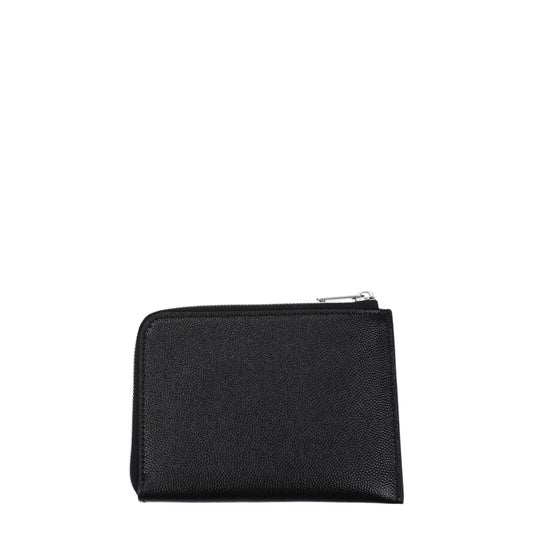 Palm Angels Black Leather Cardholders