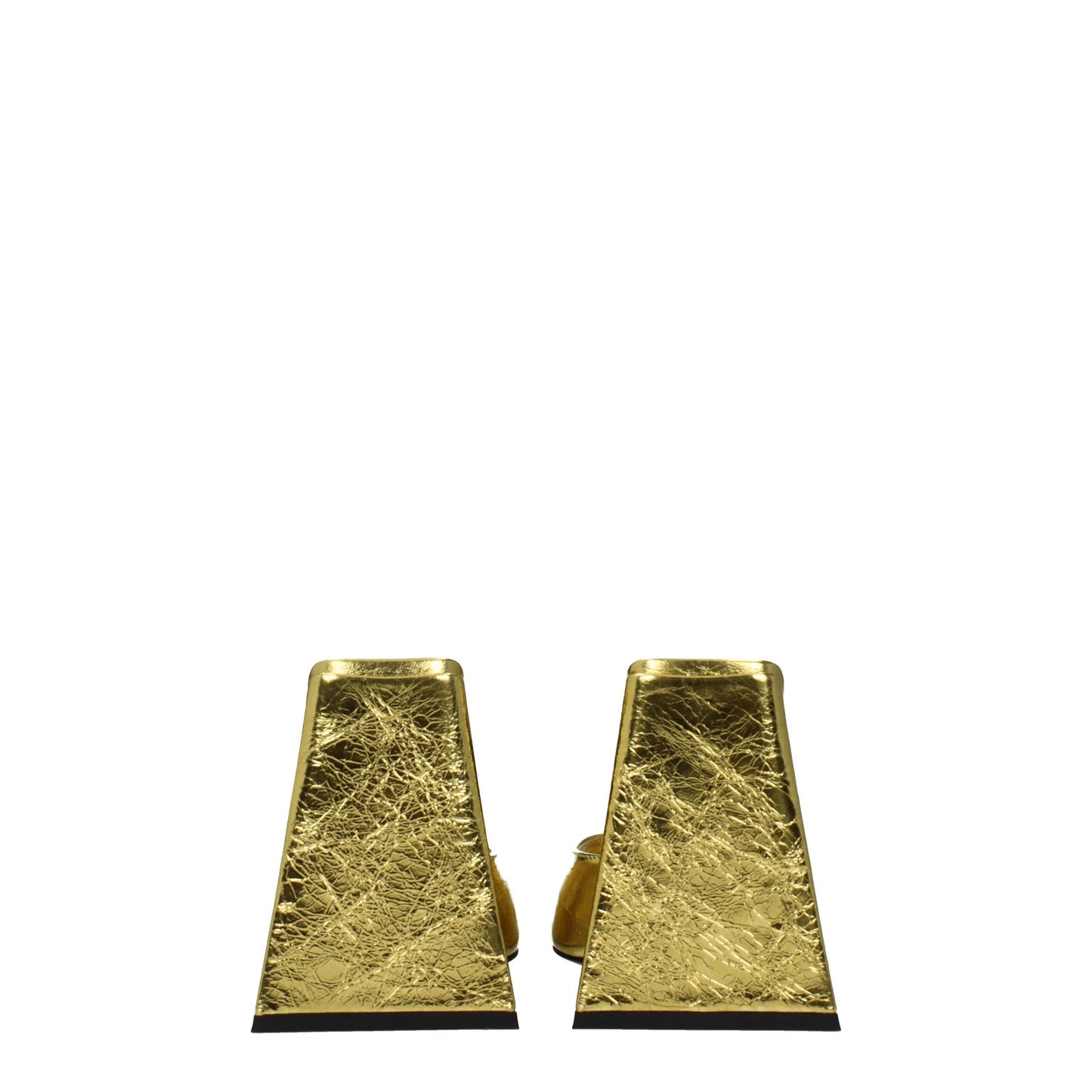 The Attico Gold Leather Platforms